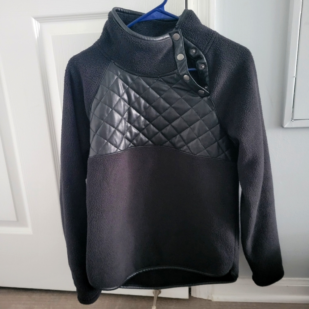 Asymmetrical Snap-Up Fleece